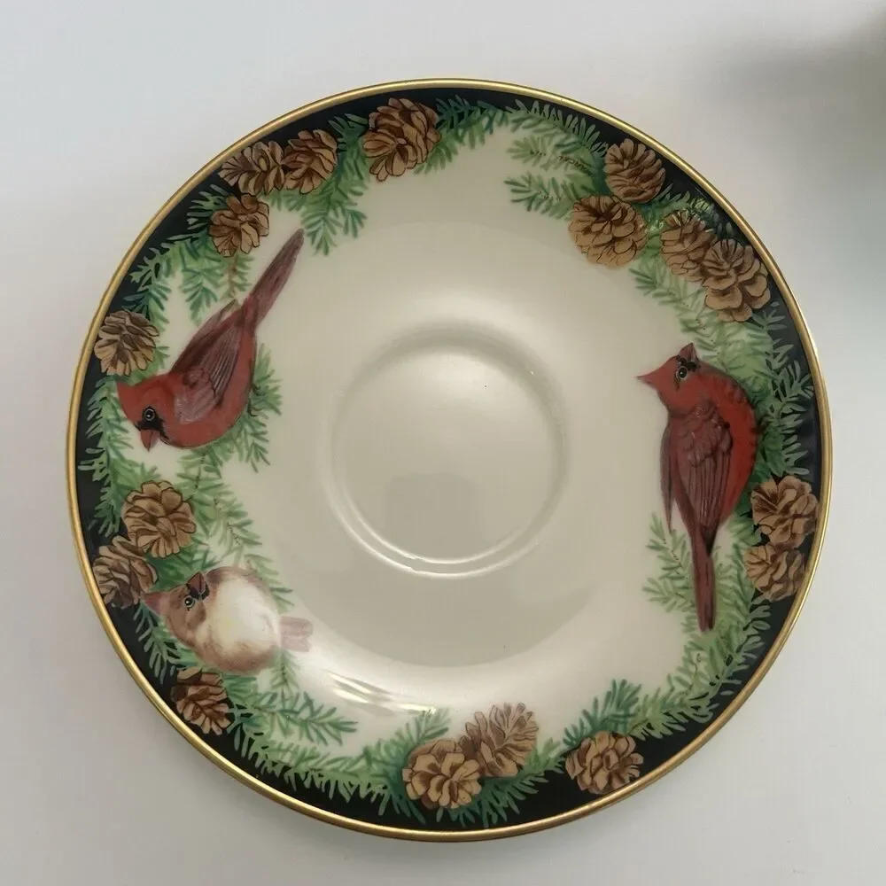 Vintage Lenox Birds of America collection 1993 Cardinal tea cup and saucer